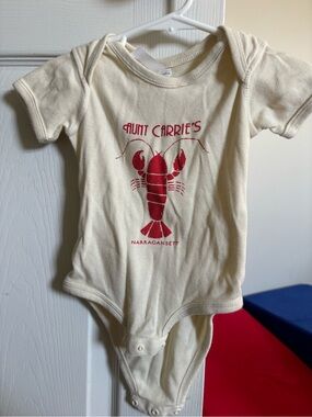 Cream Lobster Graphic Baby One-Piece